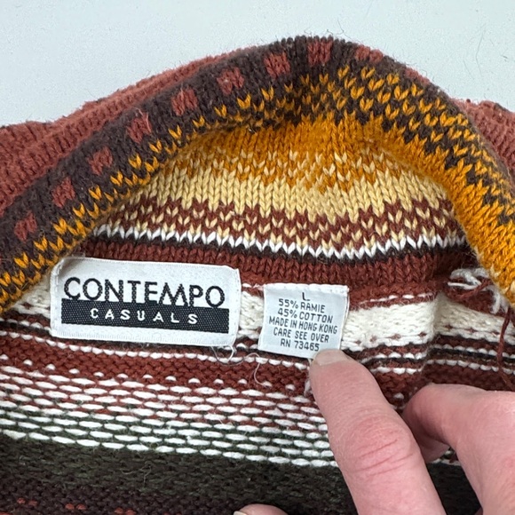 Vintage Striped Multicolour Cropped Cardigan - Picture 3 of 9